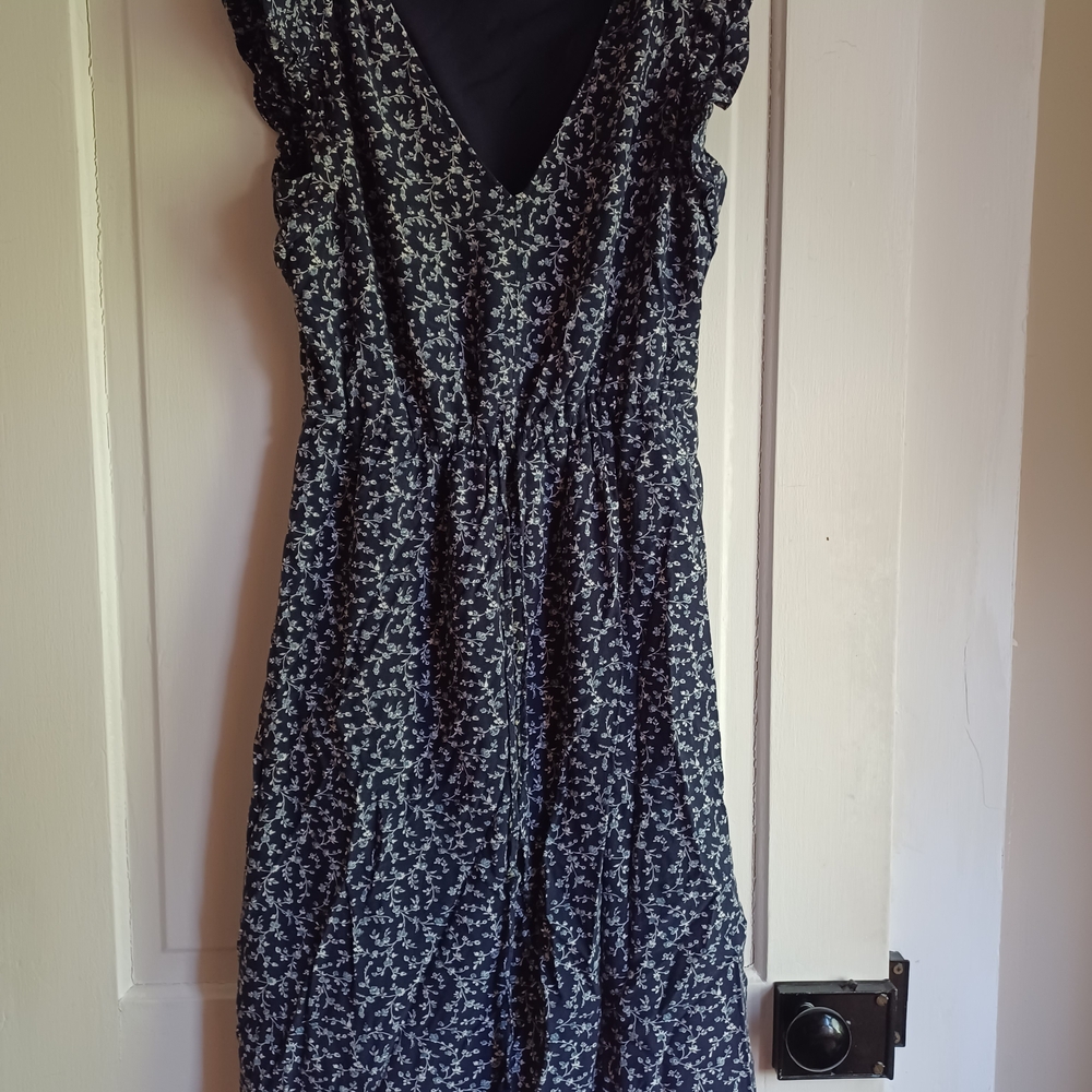 GAP Navy Floral Backless Dress